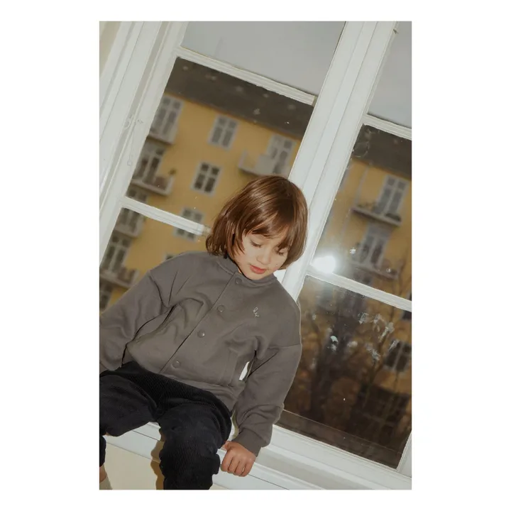 Konges Sløjd Bomber Coton Bio Panda Lou Sequin | Gris anthracite