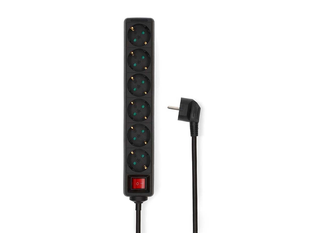 Nedis ESOC630F2BK Stekkerdoos