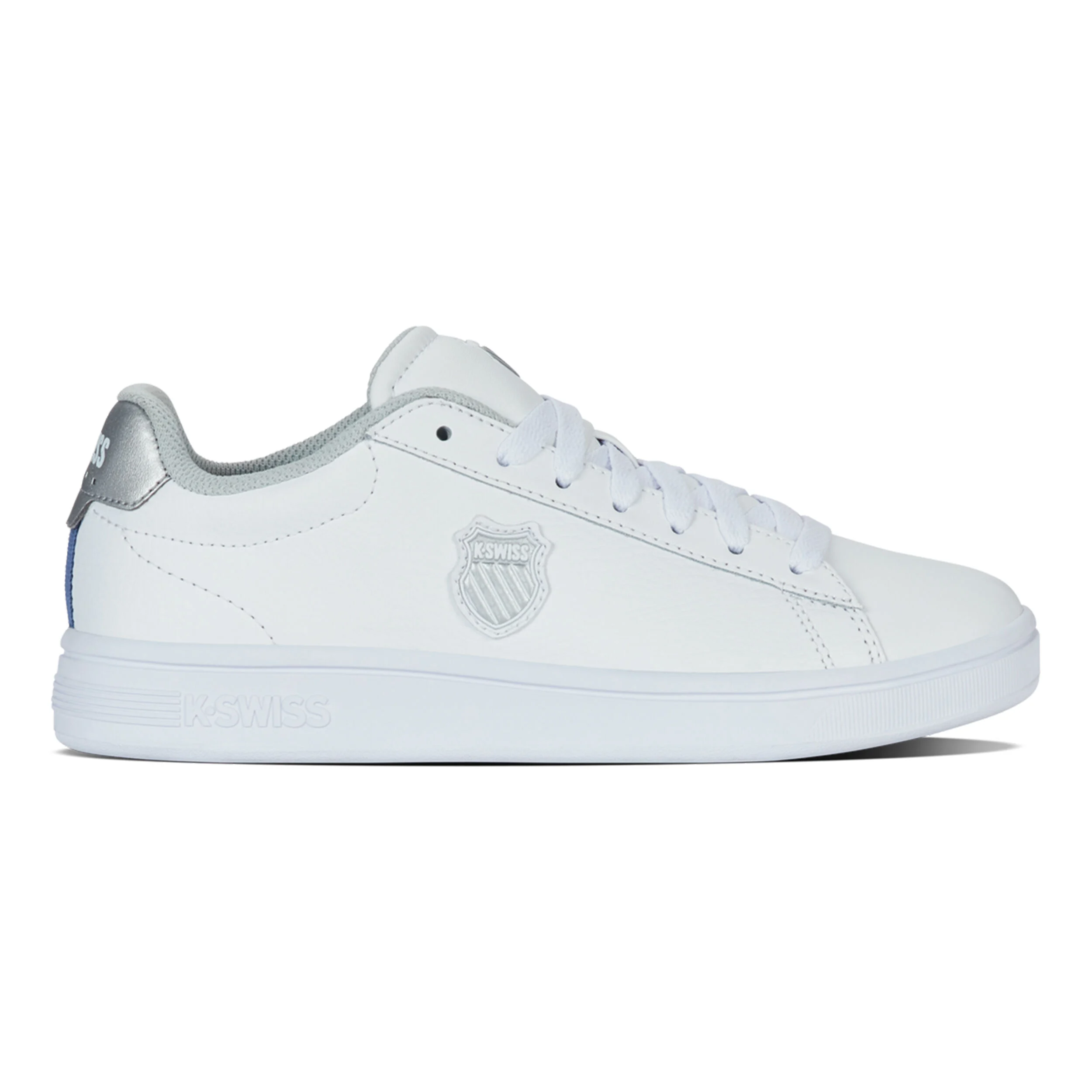 K-Swiss Court Shield II Baskets Femmes - Blanc , Argent