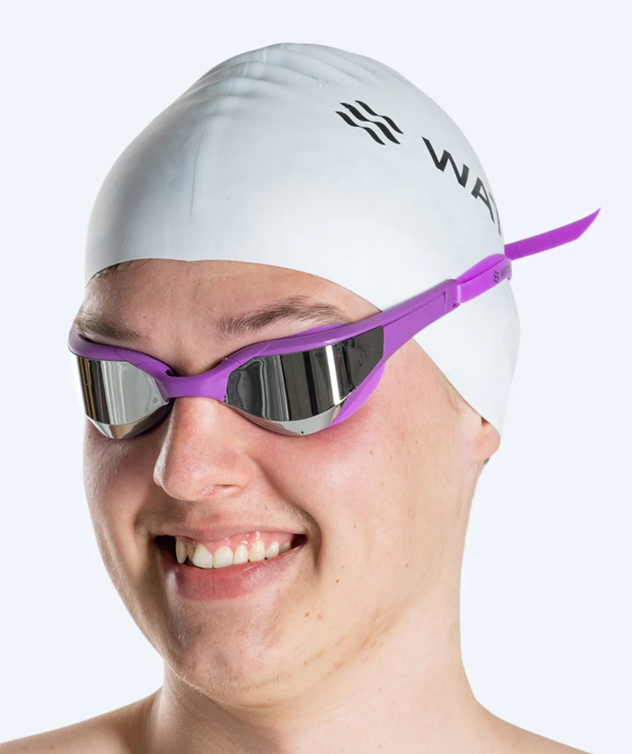 Watery svømmebriller - Instinct Elite Mirror - Lilla/sølv