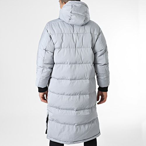 Doudoune Longue Capuche Réversible 23209 Gris Noir
