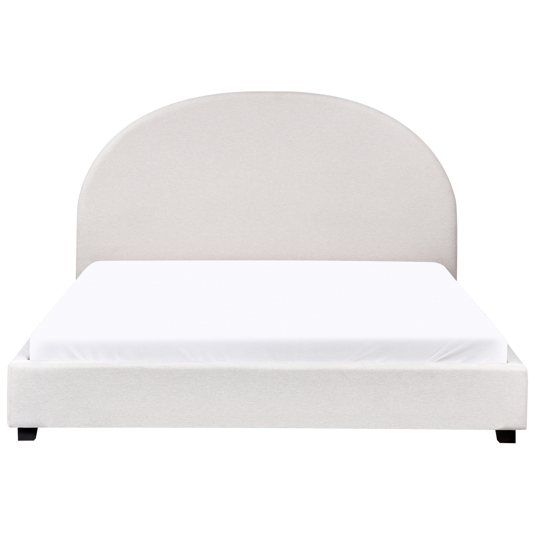 Beliani-VAUCLUSE-Tweepersoonsbed-Gebroken wit-160 x 200 cm-Stof
