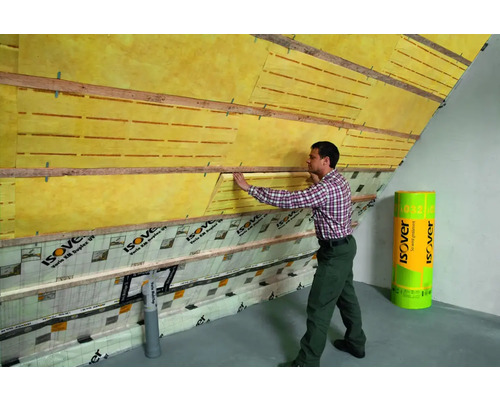ISOVER Integra UKF onder-spantisolatie voor hellende daken, dubbele laag, thermische geleidbaarheid 0,032 W/(m·K), 4500 mm x 1250 mm x 30 mm