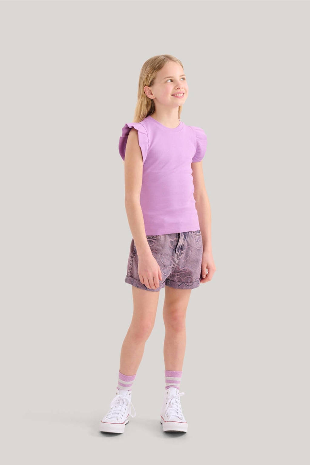 Shoeby T-shirt met ruches paars