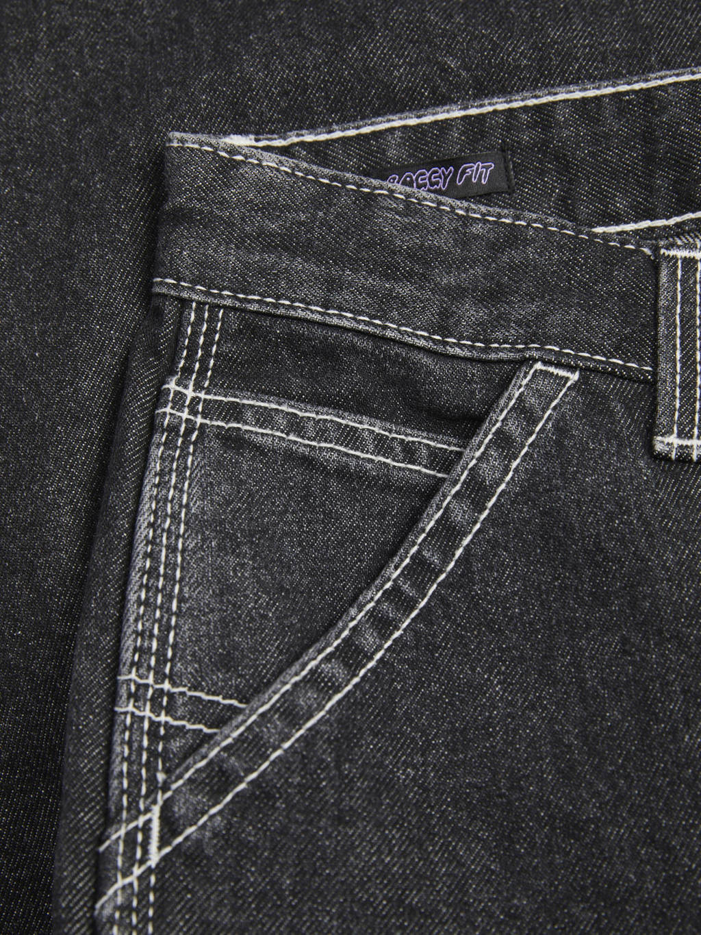 JACK & JONES loose fit jeans JJIALEX JJCARPENTER black denim