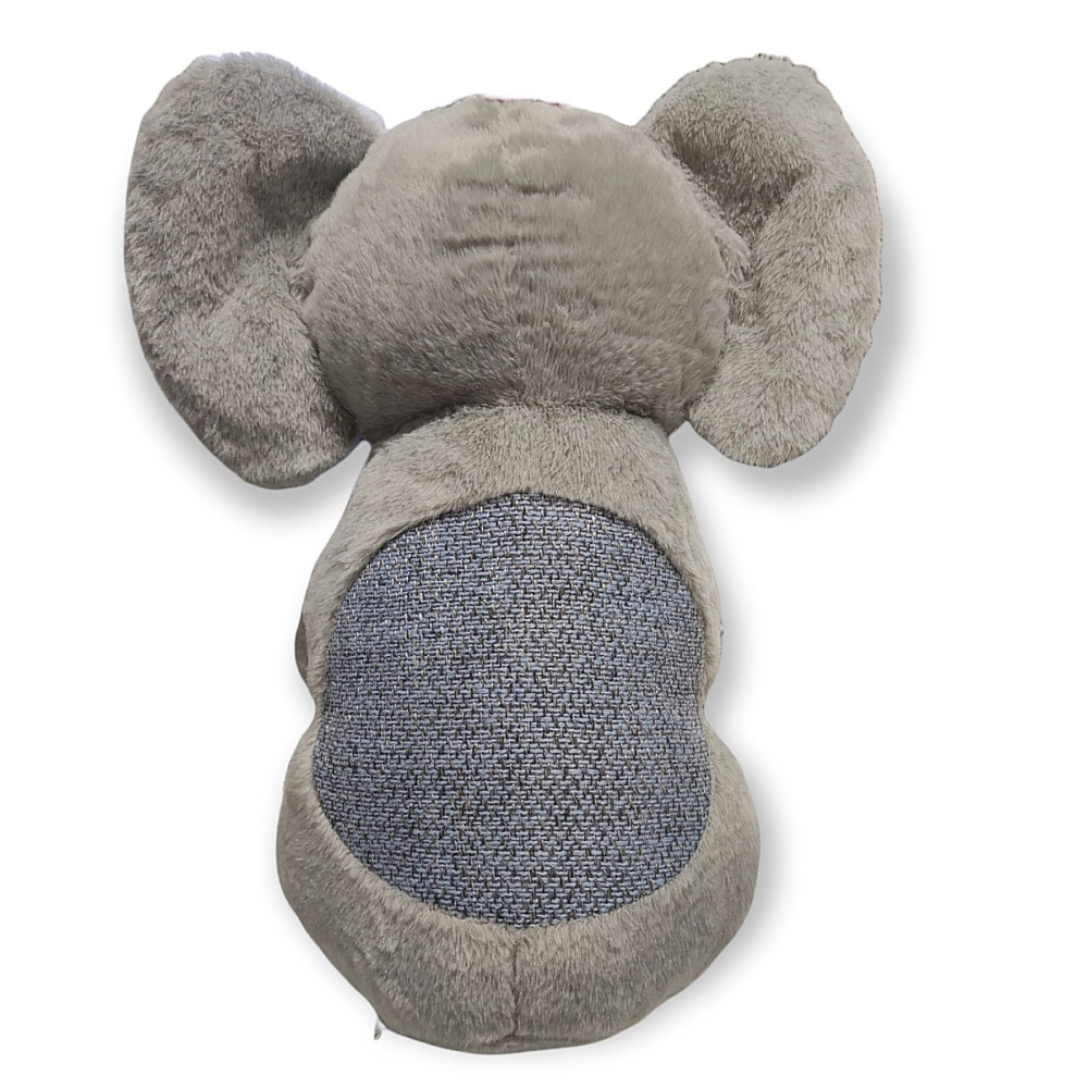 Peluche henny éléphant gris hauteur 38 cm jouet pour chien