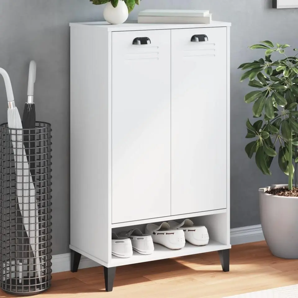 vidaXL - Schoenenkast VIKEN 10 paar met 5 schappen - Wit - Hout - 60x35x107 cm