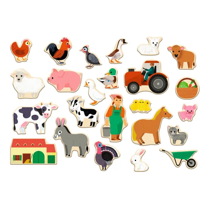 Djeco Magnets en bois Farmix