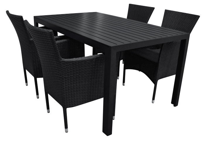Havebord Havanna 150 x 90 cm i aluminium og nonwood - Sunlife