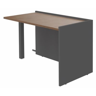 Banque d'accueil Retour direct bas OLA - L82,5 x H75,5 x P62,5 cm - structure carbone, plateau noyer