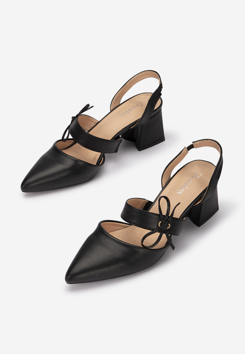 Chaussures à talon moyen noirs Tanada