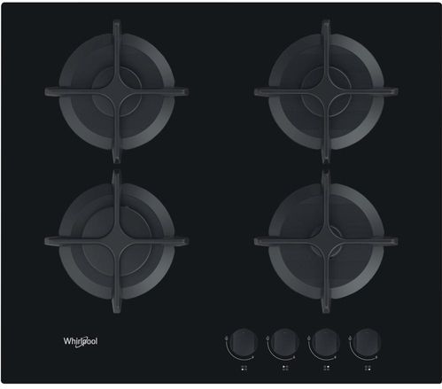 Whirlpool AKT616NB - Inbouw Gas Kookplaat - Zwart - 59 cm Breed