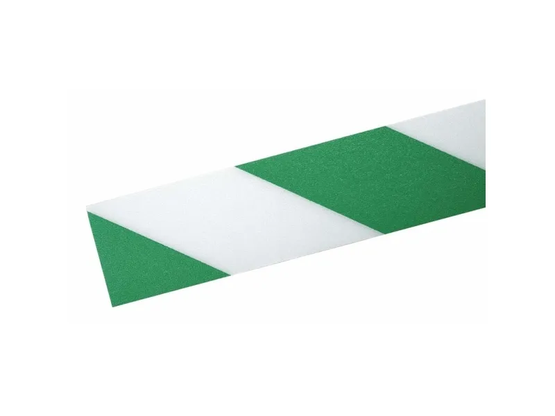 Advarselstape Duraline Strong 50mm x 30m 0,7mm grøn/hvid - (30 meter pr. rulle)