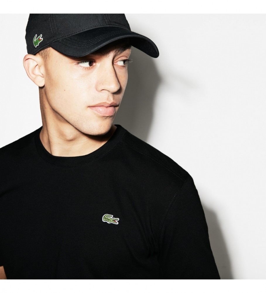 Camiseta de tênis Lacoste preta