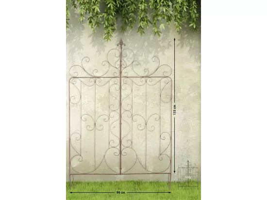 Lot de 2 Treillis - Métal - Marron antique - Mandevilla