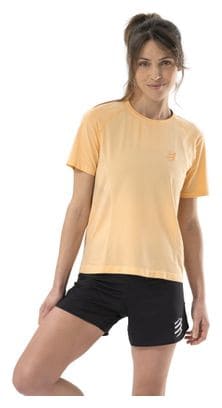 Maillot manches courtes Compressport Performance Jaune Femme