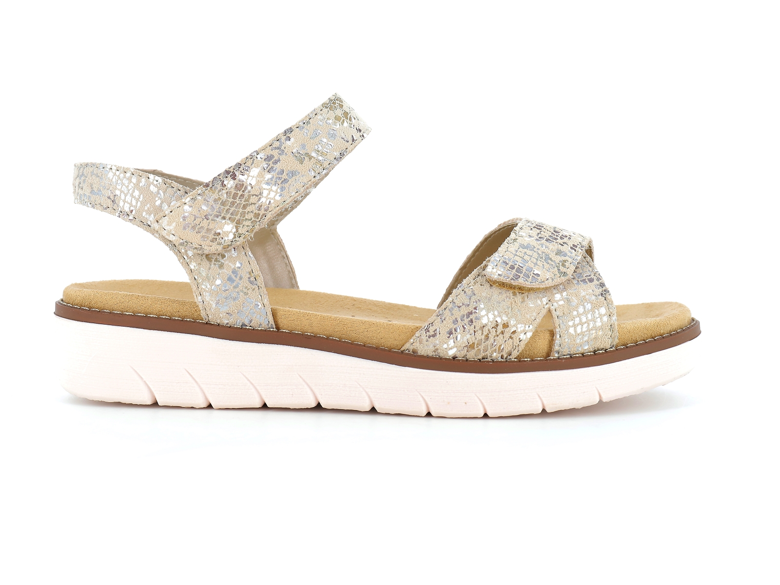 Remonte-D2049 Cuir Beige Metal