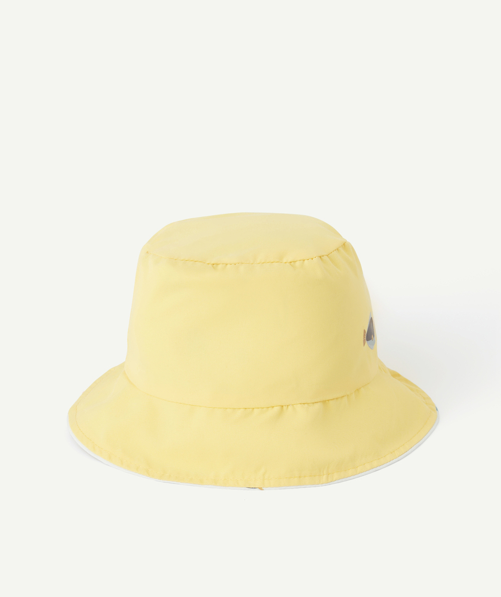 LITTLE DUTCHchapeau réversible bébé garçon bleu et jaune avec imprimé