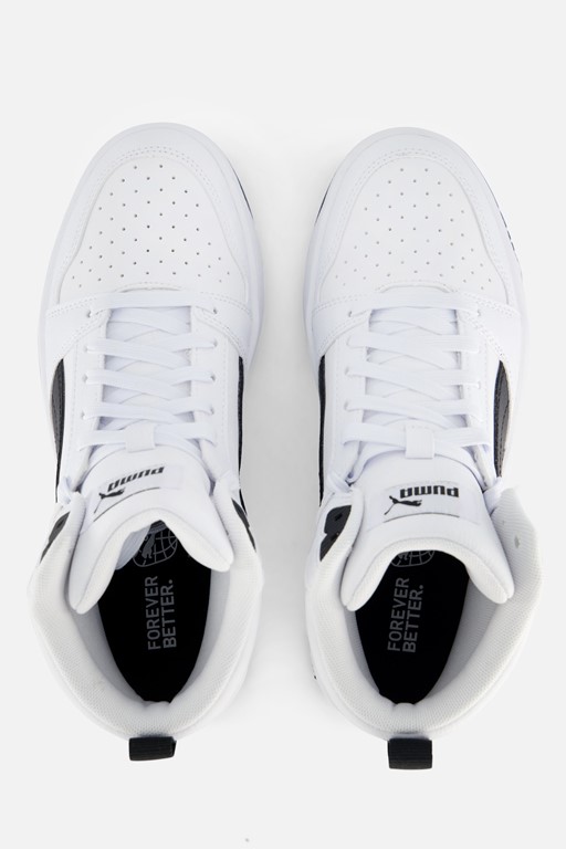 Puma Rebound v6 Mid Sneakers wit Leer