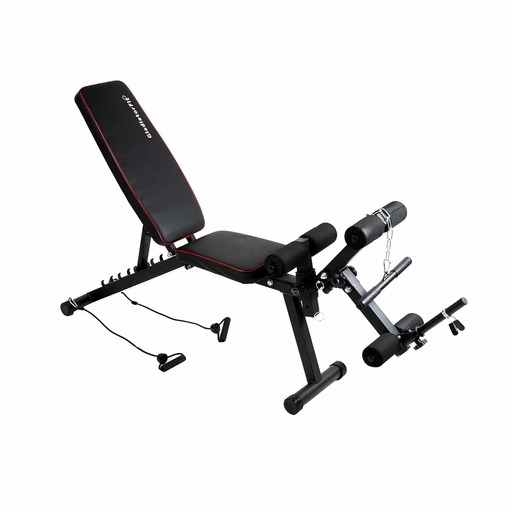 Banco multifuncional Gladiatorfit em aço, 160x34x110 cm