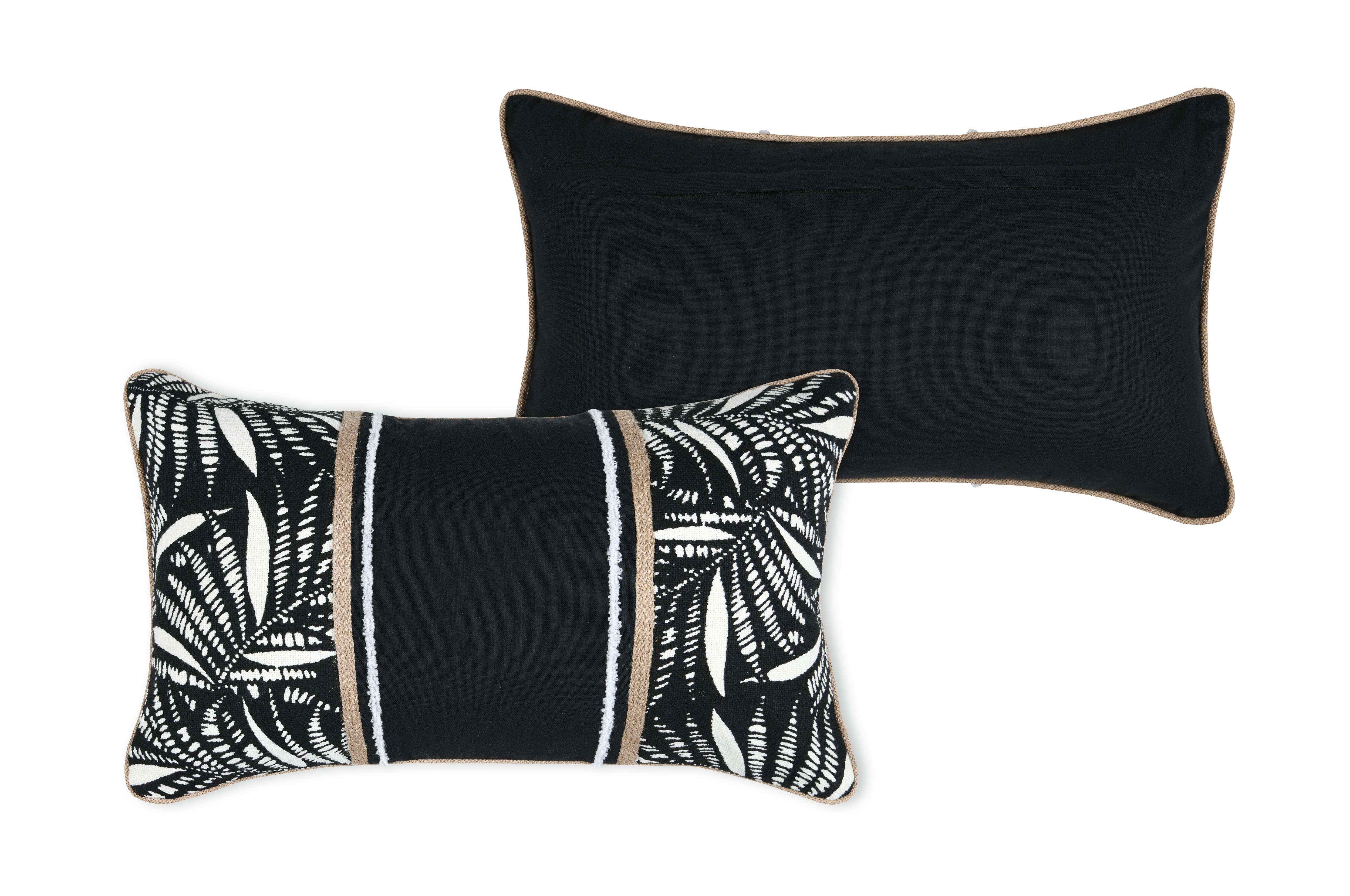 ZIANA COUSSIN 30X50CM NOIR