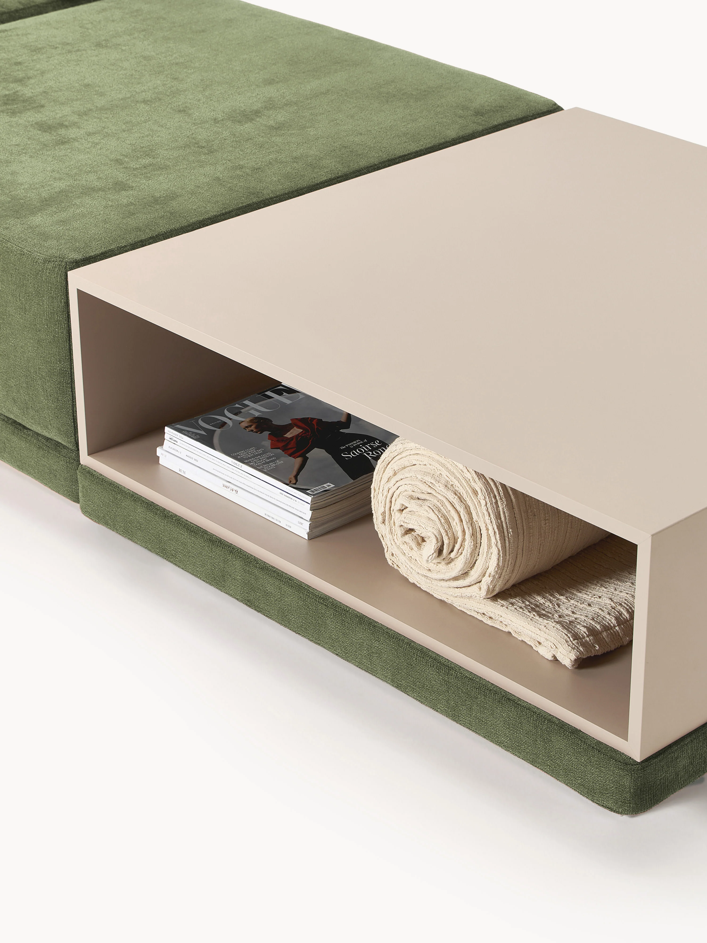 Modulaire bank Colin (4-zits) met salontafel & poef