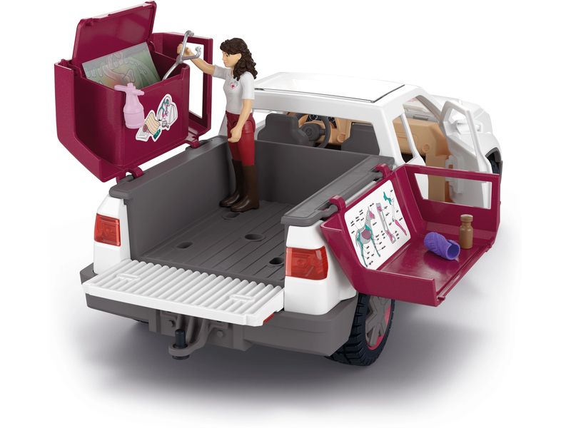 Schleich Spielfigurenset Horse Club Mobile Tierärztin mit A Playset Tierärztin mit mobilem Anhänger