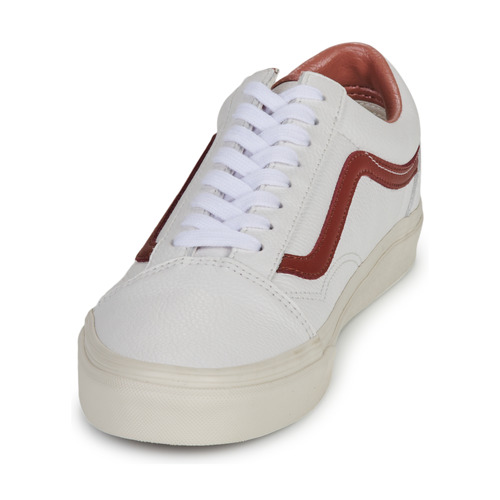 Vans - OLD SKOOL PREMIUM LEATHER - Blanc / Bordeaux