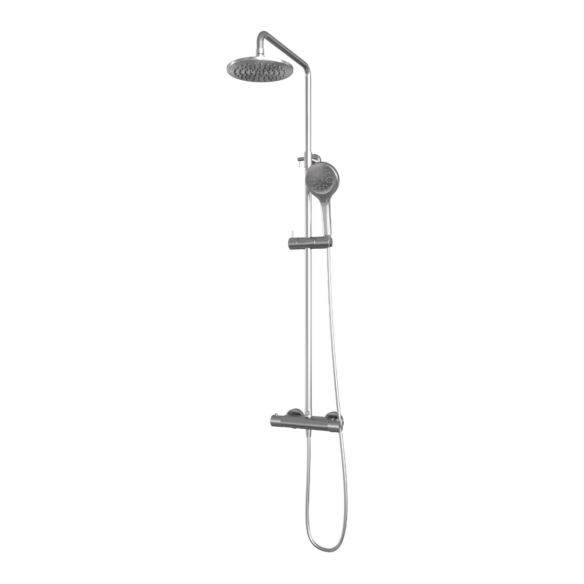 Brauer Brushed Carving opbouw regendouche met 20cm douchekop en 3 standen handdouche RVS geborsteld PVD