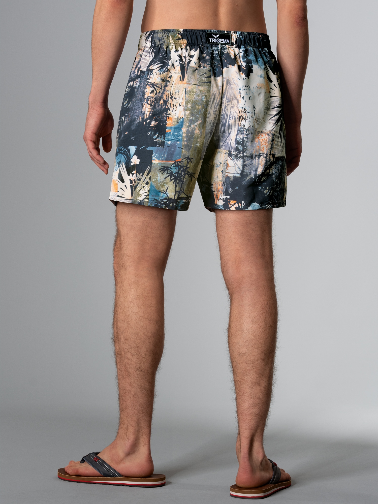 Bade-/Freizeitshorts mit Druckmotiv Night-blue