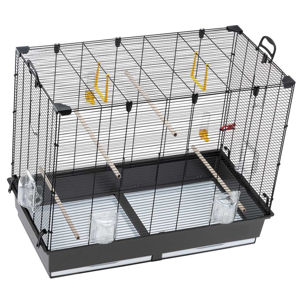 Ferplast grande cage pour canaris, perruches et oiseaux exotiques piano 6, avec mangeoires pivotantes et accessoires