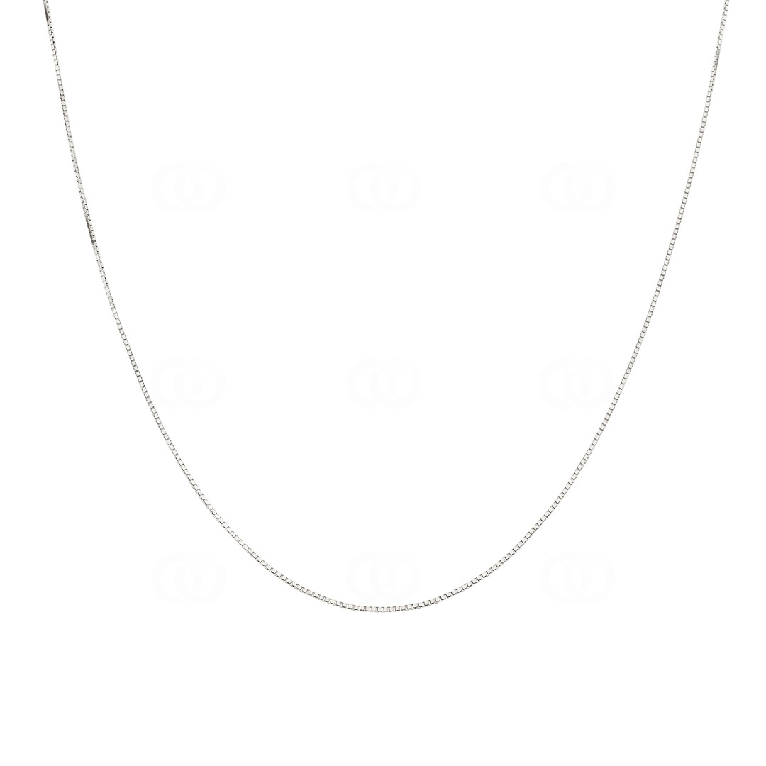 Venezianerkette diamantiert 750/18 K Weissgold 0.6mm
