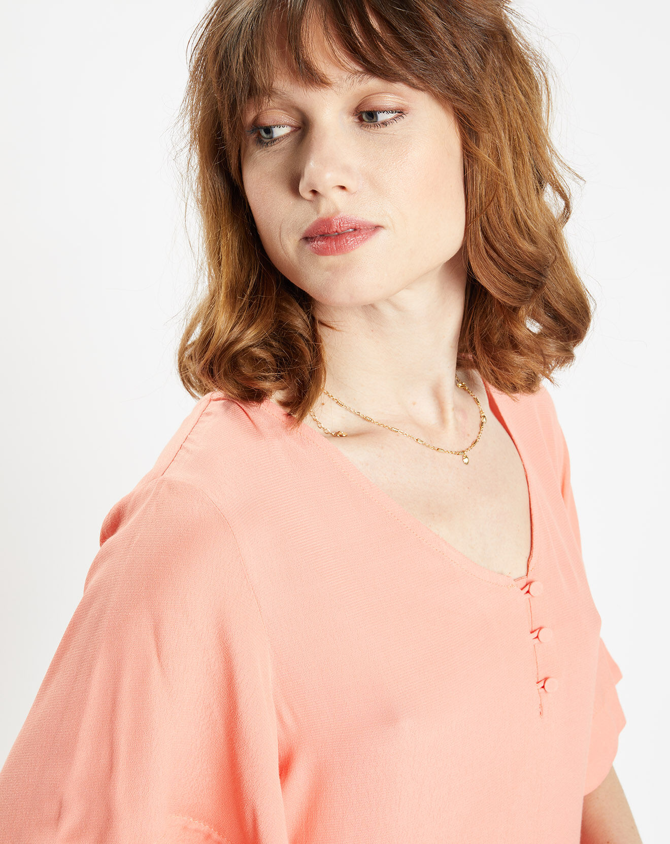 Galeries Lafayette Robe Cathy Midi imprimée rose