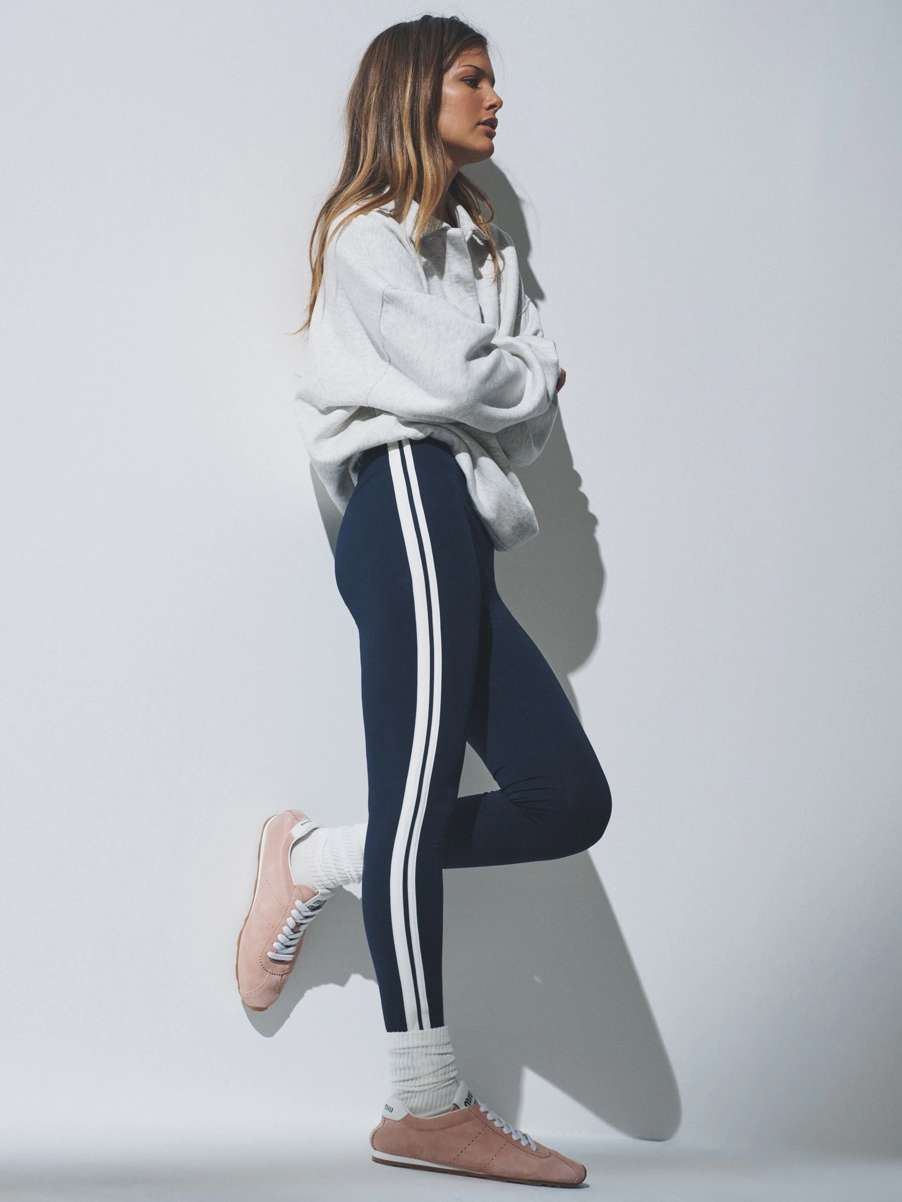 The Set 3 Pack Side Stripe Leggings