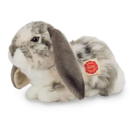 Teddy Hermann Widderkaninchen liegend grau-weiß 30 cm