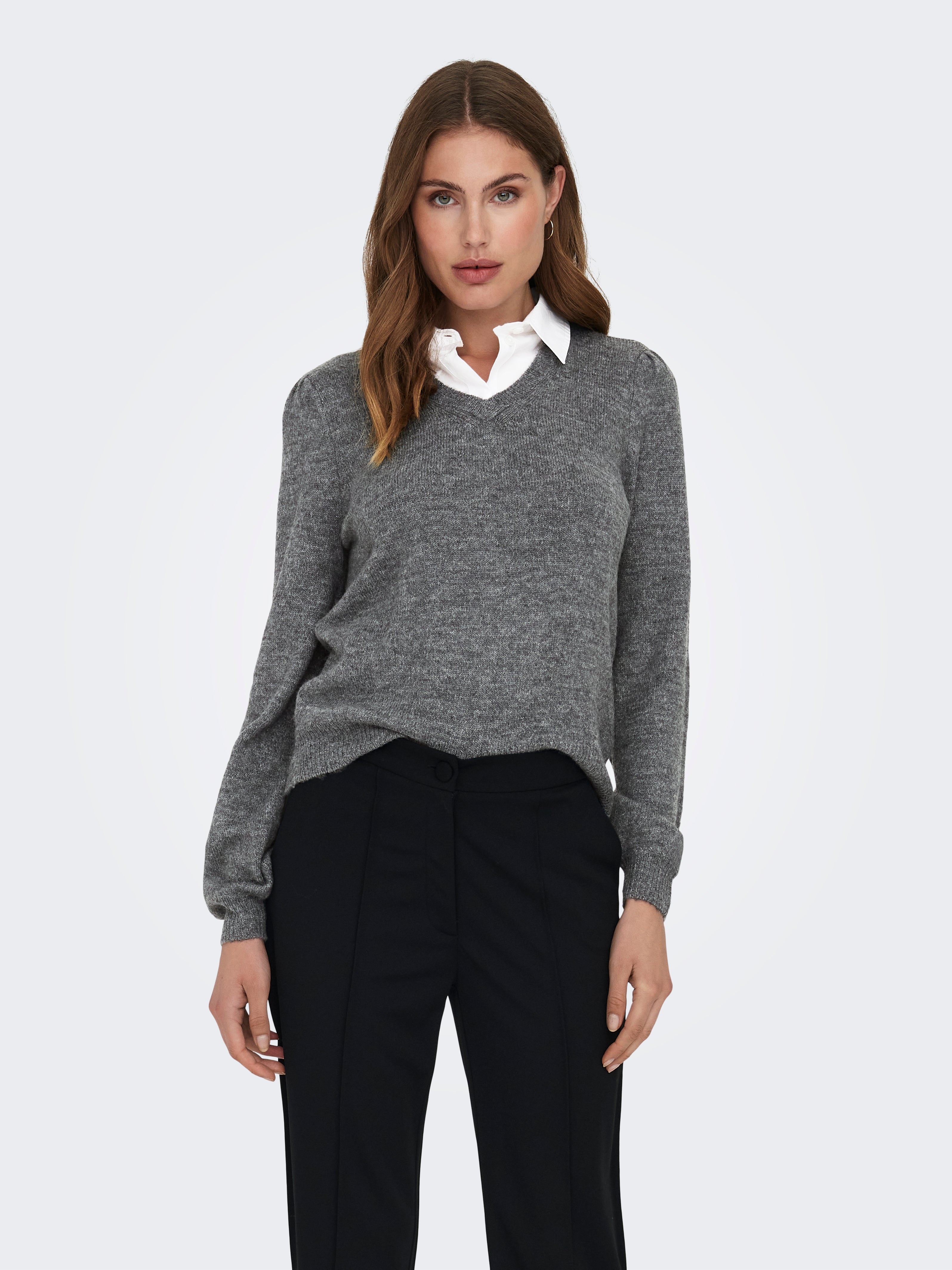 JDYDREA Strickpullover Dark Grey Melange