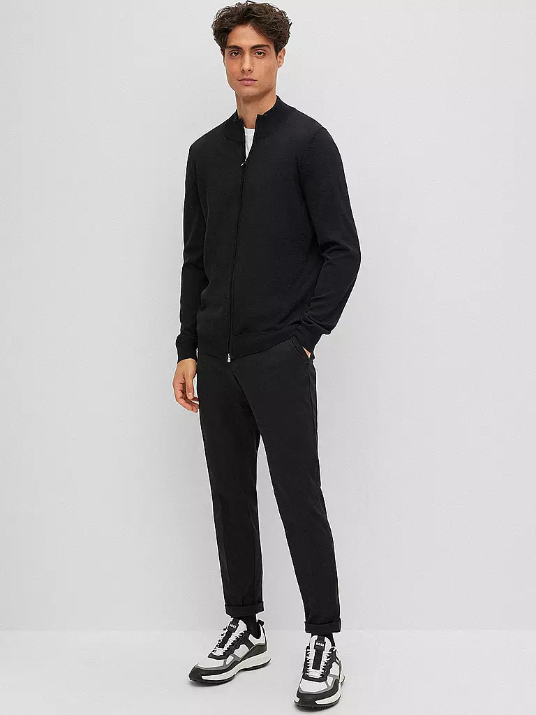 BOSS Strickjacke Balonso schwarz