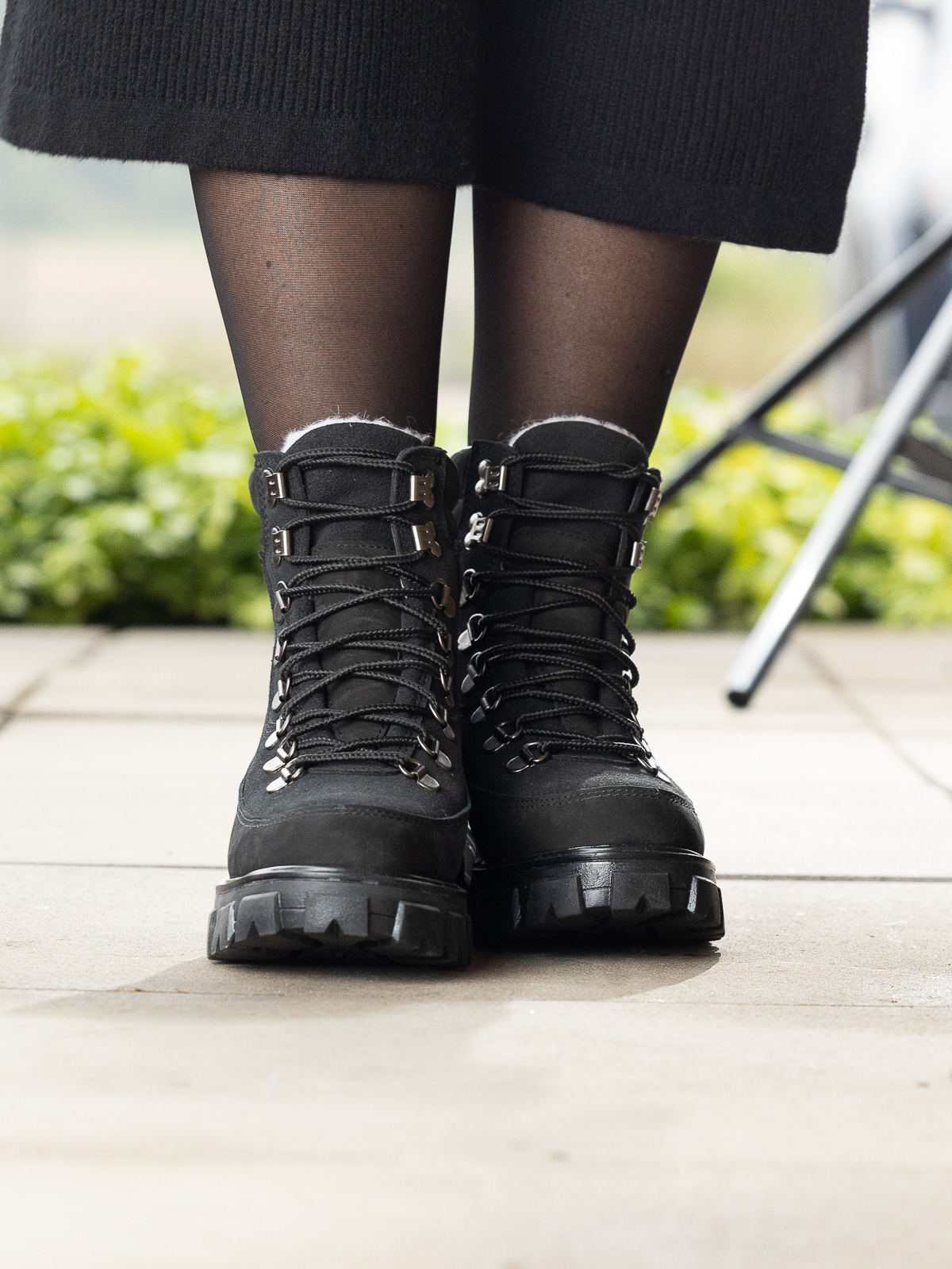 Combat Leather Boot Warm Black - Trapes Sko