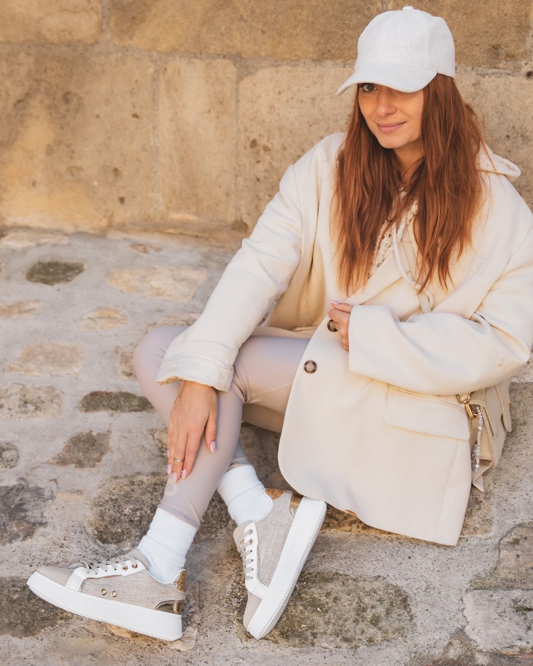 Basket femme taupe à lacets - Molly