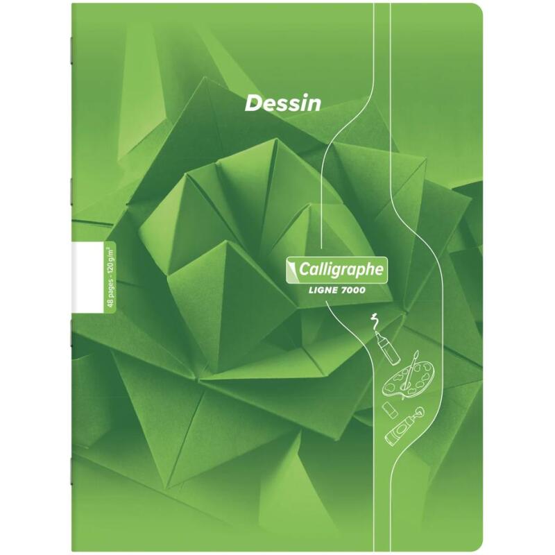 Cahier Dessin scolaire piqué 7000 24x32 cm 48 pages uni 120g - Assortis