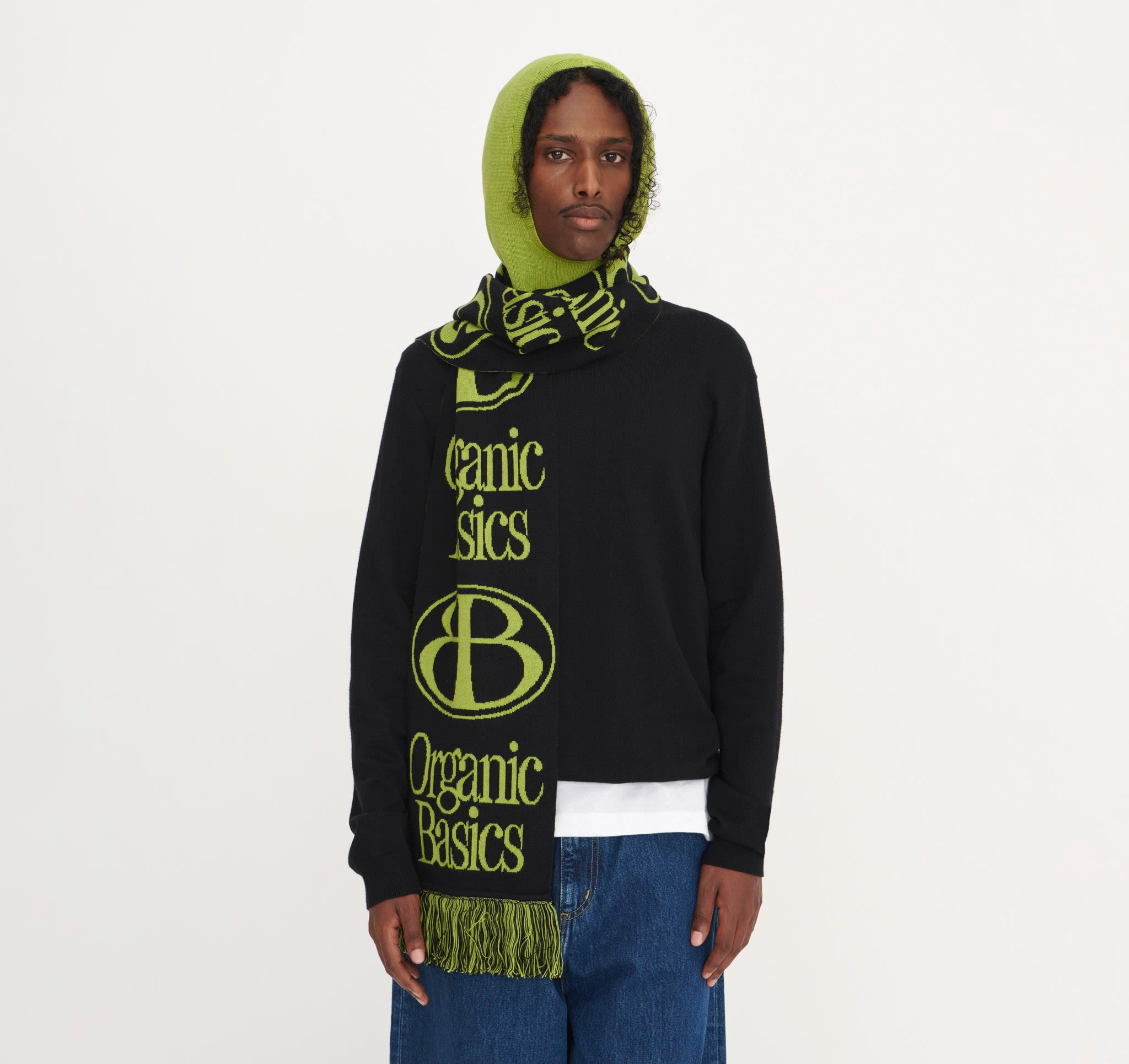 COTTON<br>Soft Knit Jacquard Scarf