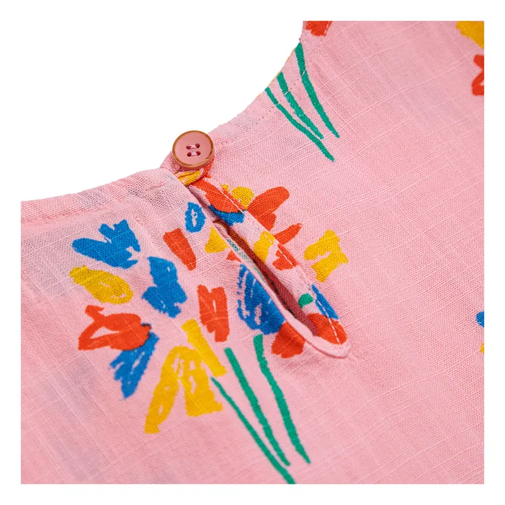 Bobo Choses Robe Manches Ballon Feux d'Artifices | Rose