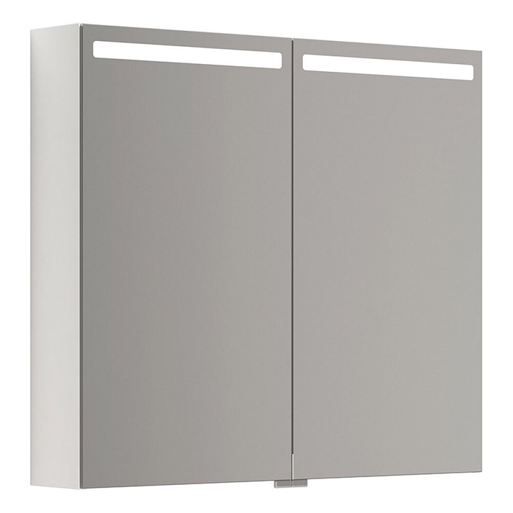 SPEILSKAP SCANBAD TOP MED BELYSNING HVIT BLANK 80CM