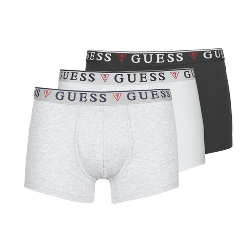 Guess - BRIAN BOXER TRUNK PACK X3 - Noir / Gris / Blanc