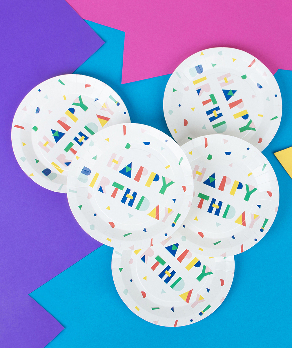 MY LITTLE DAY8 assiettes en carton anniversaire
