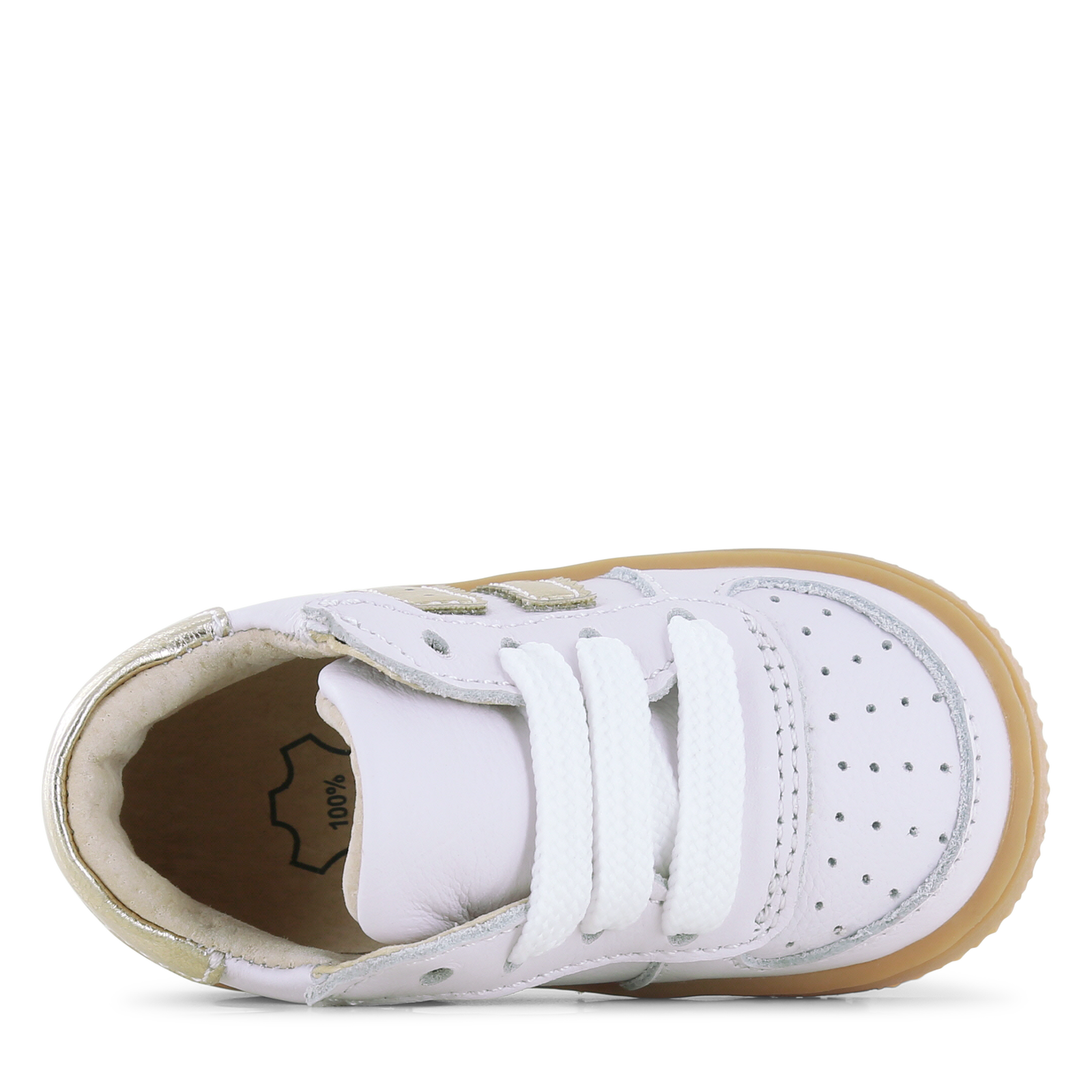 Shoesme weiß-goldener Sneaker