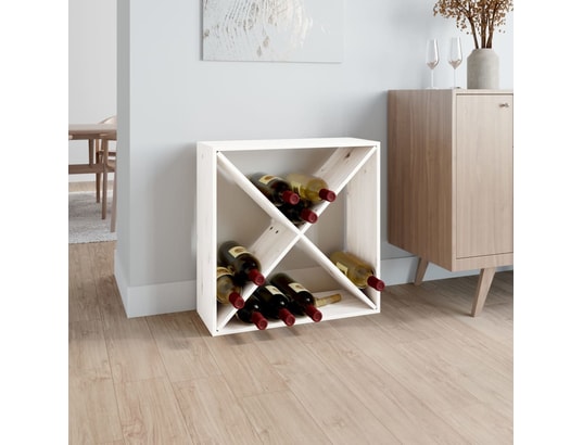 VIDAXL - Armoire à vin blanc 62x25x62 cm bois de pin massif