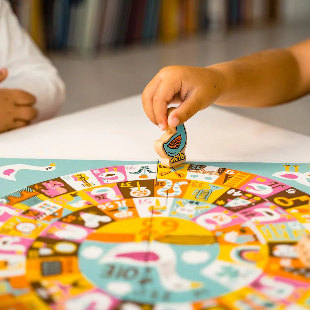 LE JEU DE L'OIE EN BOIS
