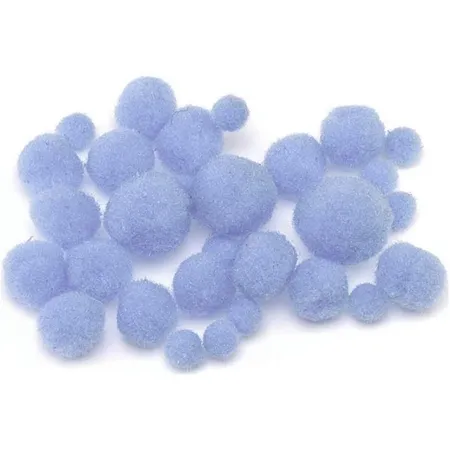 Knorr Prandell Pompon blau, 8-20mm, 100 Stück