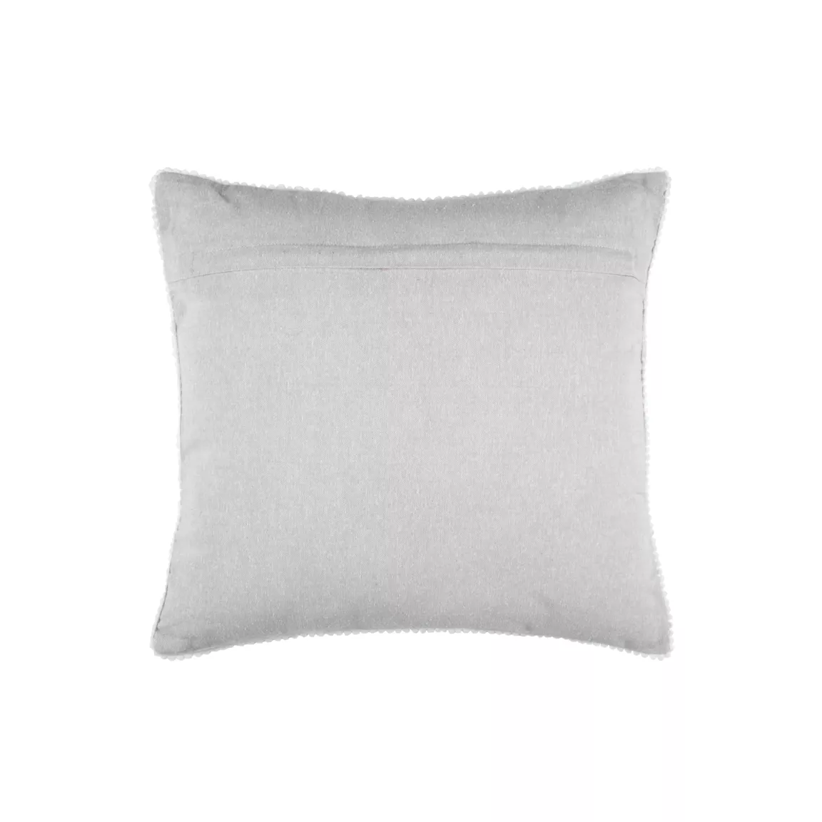 Coussin de Noël brodé (45 x 45 cm) Vœux Merry Christmas Naturel
